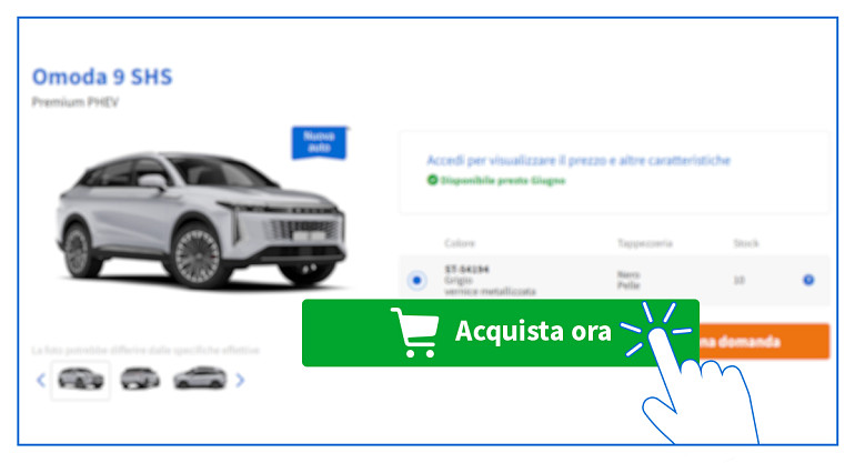 Ordina i veicoli in modo semplice, online!